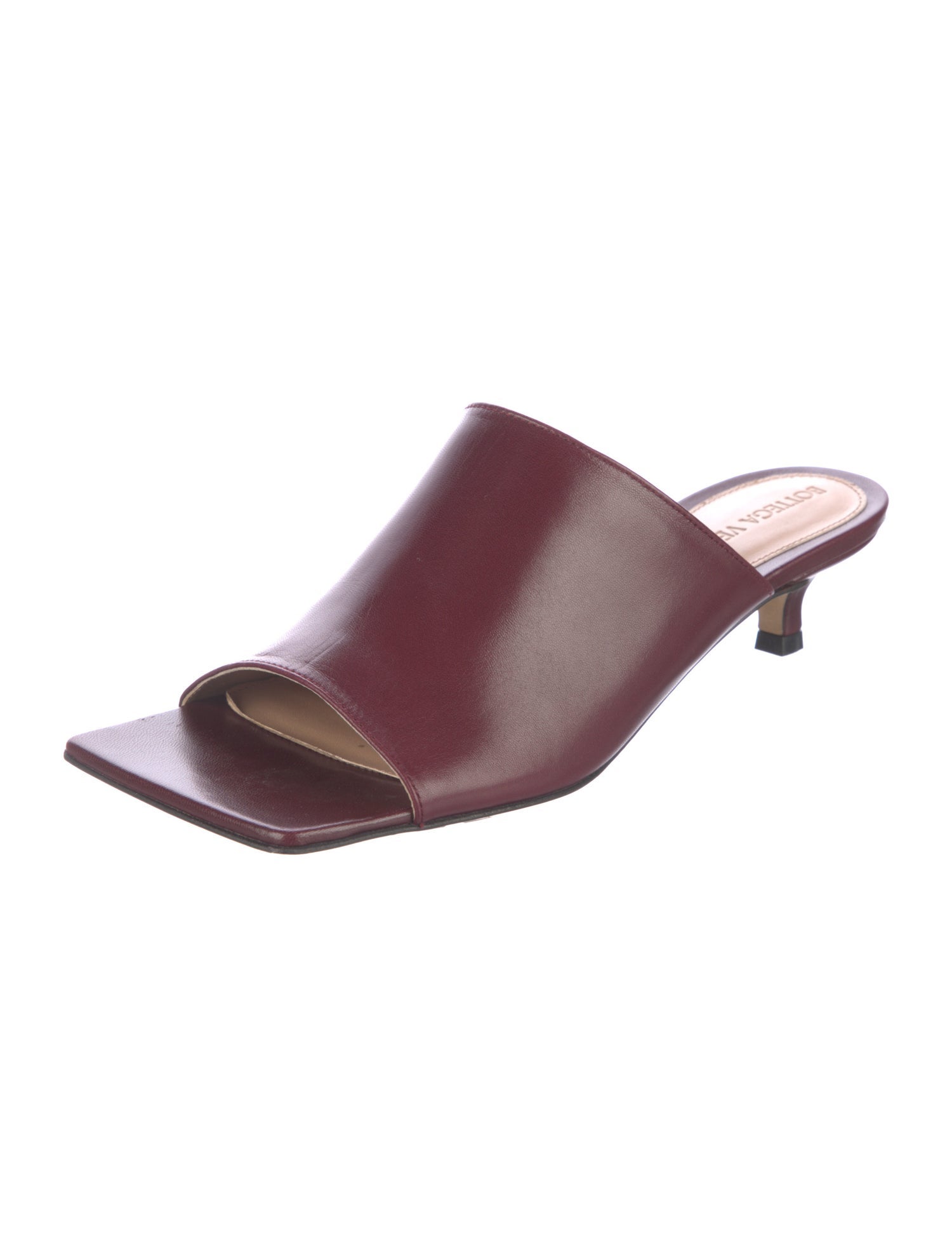 Bottega Veneta Leather Cutout Accent Slides w/ Tags