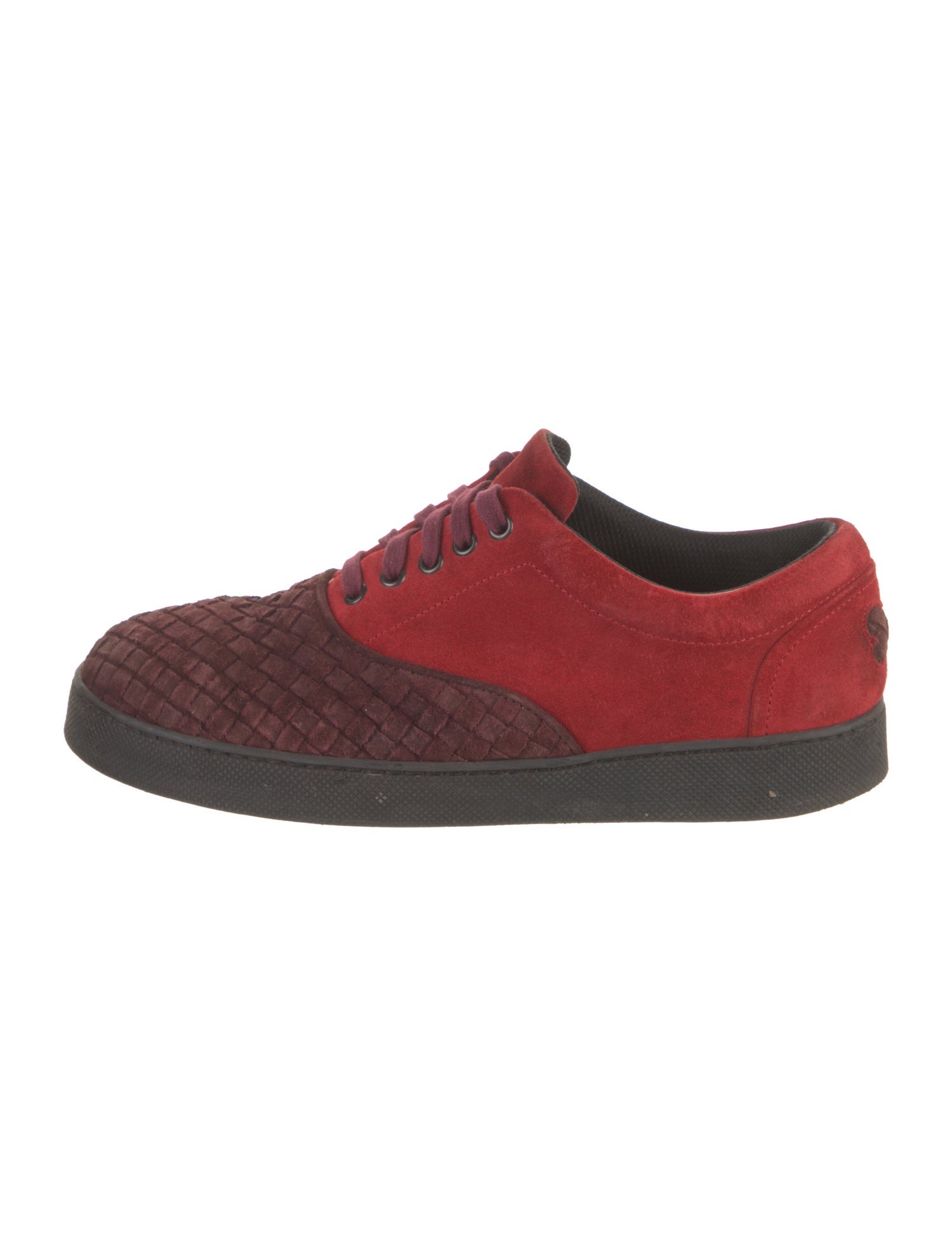 Bottega Veneta Intrecciato Weave Suede Sneakers