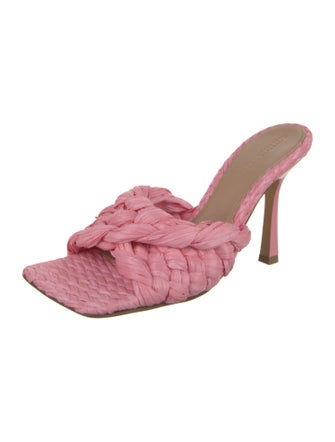 Bottega Veneta Raffia Slides