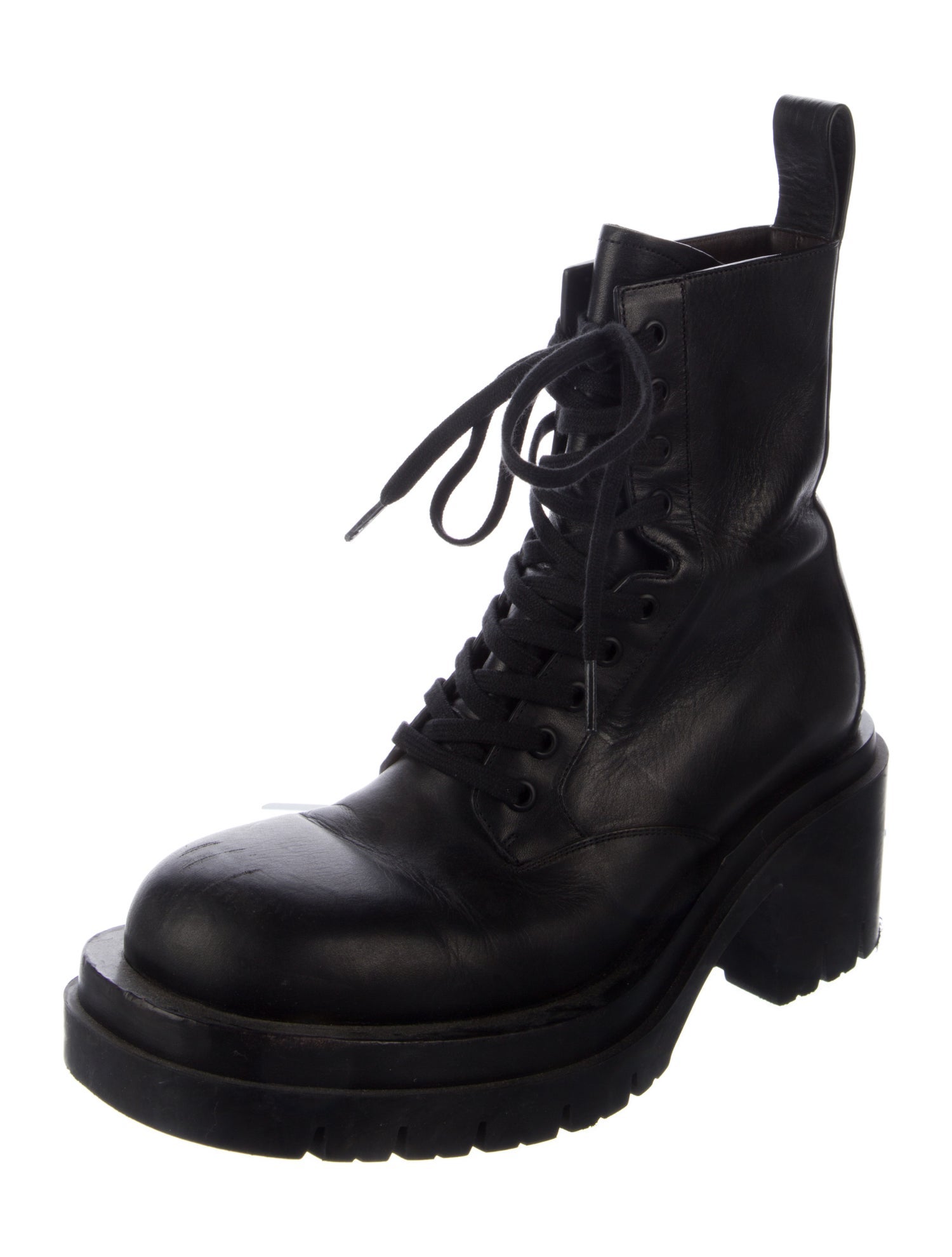Bottega Veneta Leather Combat Boots