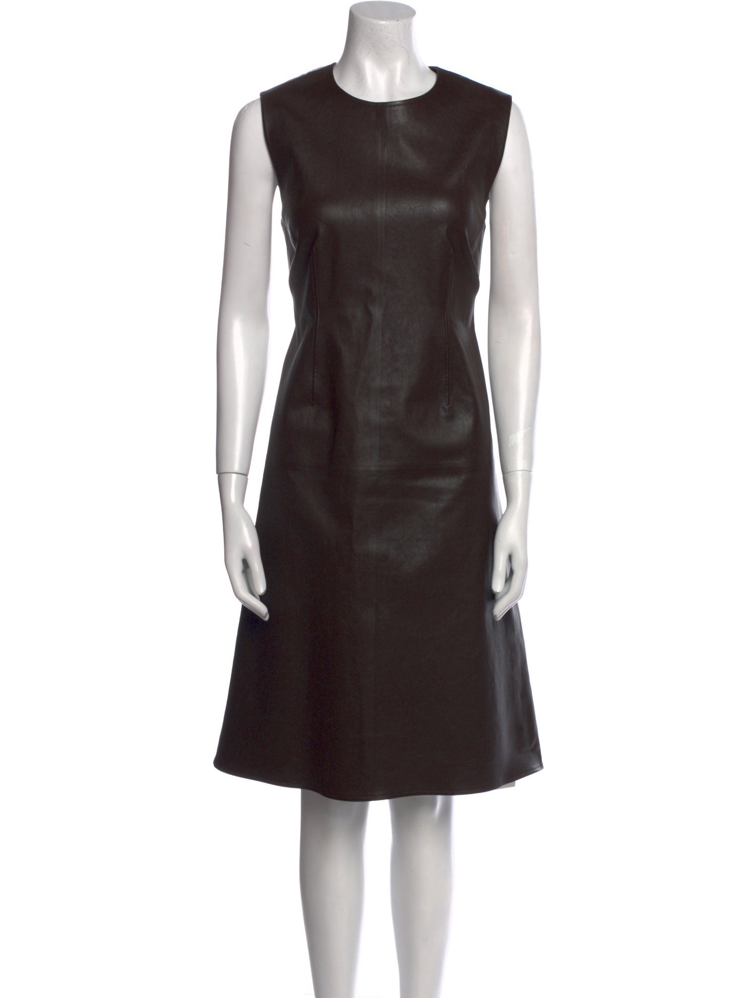 Bottega Veneta Lamb Leather Knee-Length Dress
