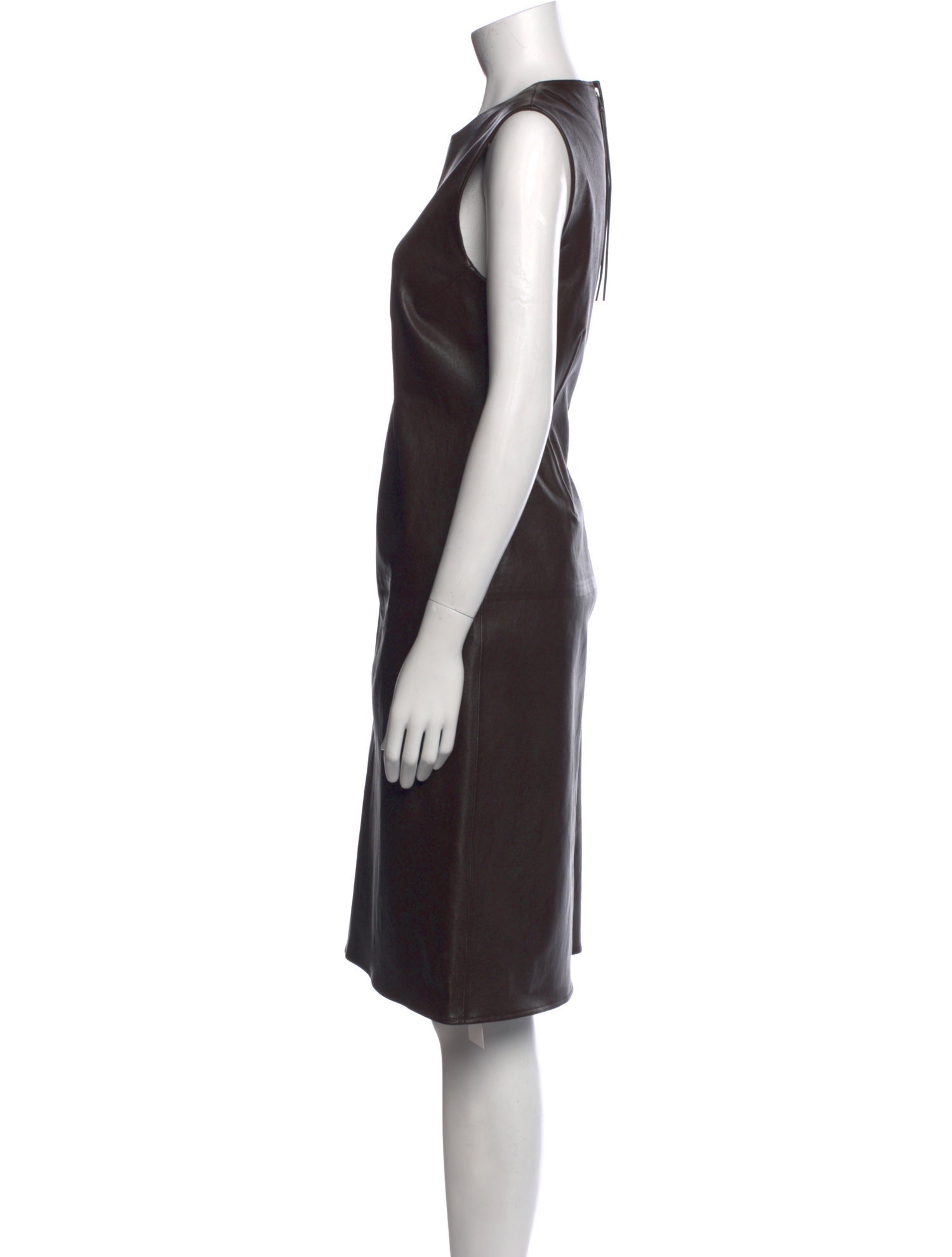 Bottega Veneta Lamb Leather Knee-Length Dress