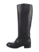 Bottega Veneta Intrecciato Weave Leather Riding Boots