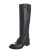 Bottega Veneta Intrecciato Weave Leather Riding Boots