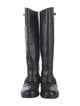 Bottega Veneta Intrecciato Weave Leather Riding Boots