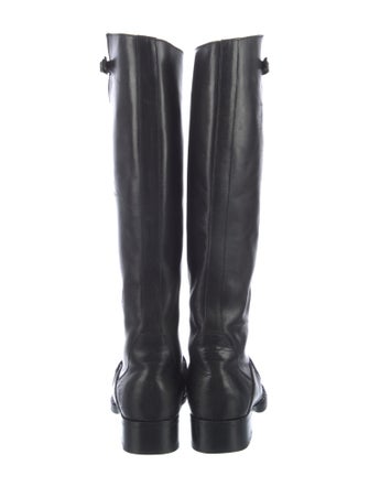 Bottega Veneta Intrecciato Weave Leather Riding Boots