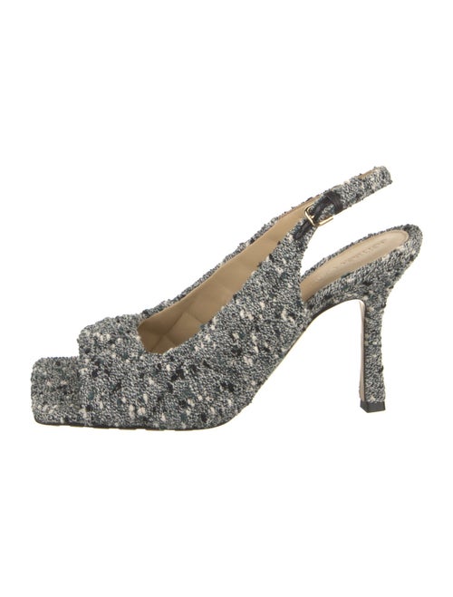Bottega Veneta Tweed Pattern Slingback Pumps