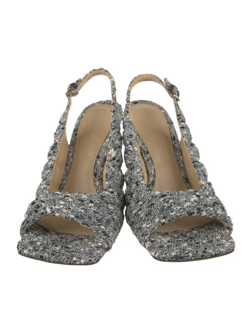 Bottega Veneta Tweed Pattern Slingback Pumps