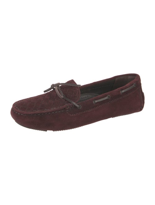 Bottega Veneta Intrecciato Weave Suede Moccasins