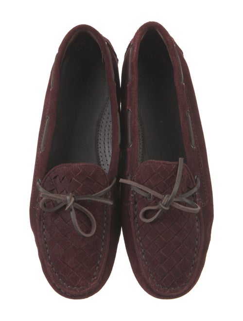 Bottega Veneta Intrecciato Weave Suede Moccasins