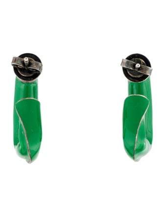 Bottega Veneta Fold Triangle Hoop Earrings