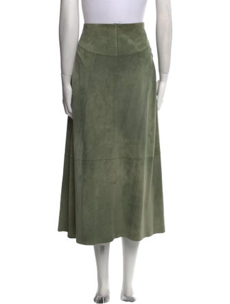 Bottega Veneta Calf Leather Midi Length Skirt