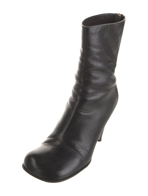 Bottega Veneta Intrecciato Weave Leather Rain Boots