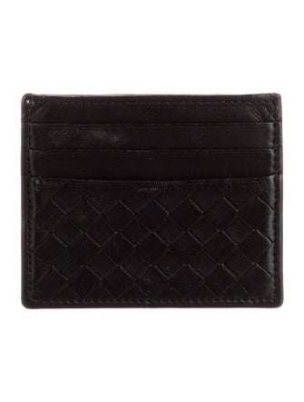 Bottega Veneta Intrecciato Weave Leather Card Holder
