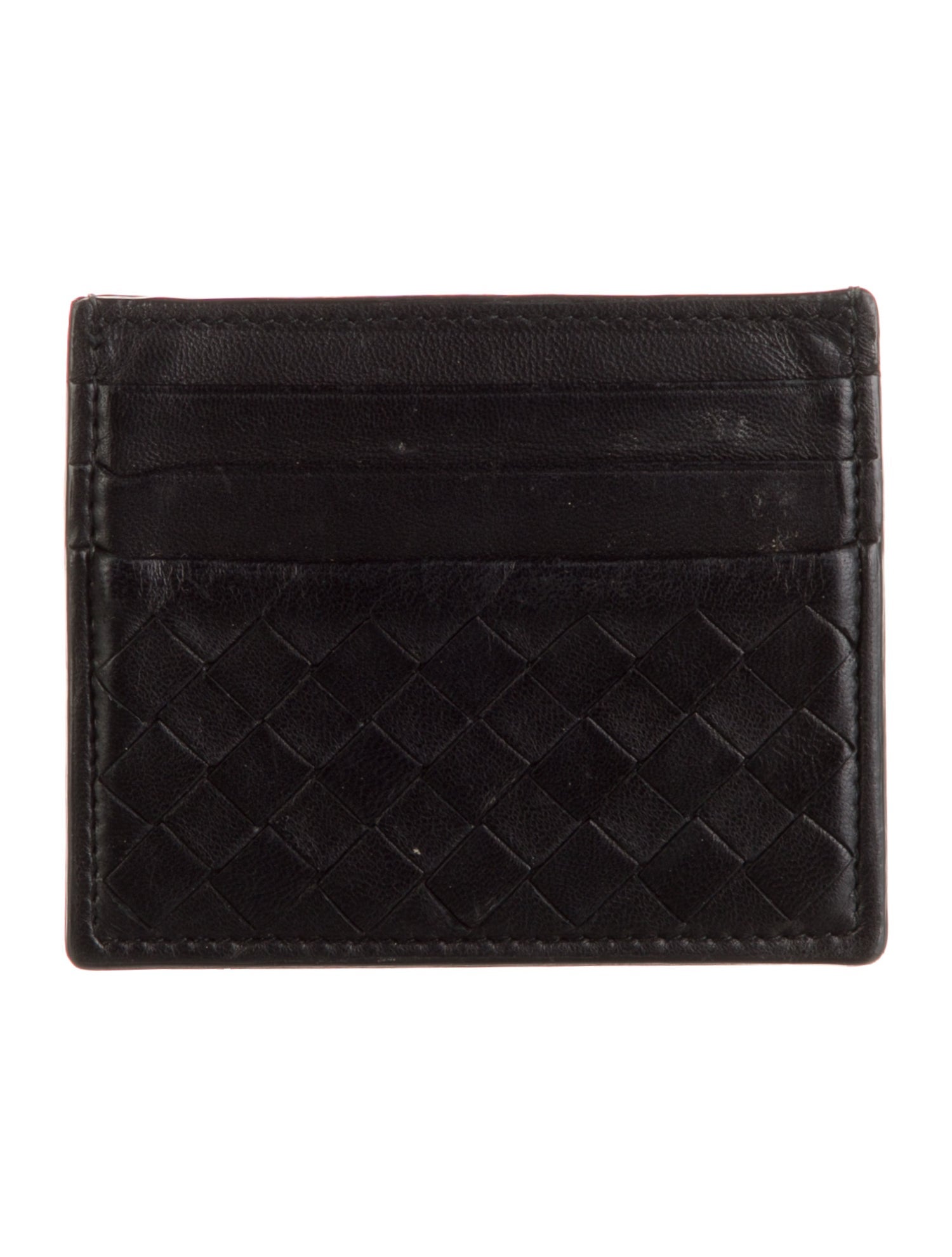 Bottega Veneta Intrecciato Weave Leather Card Holder