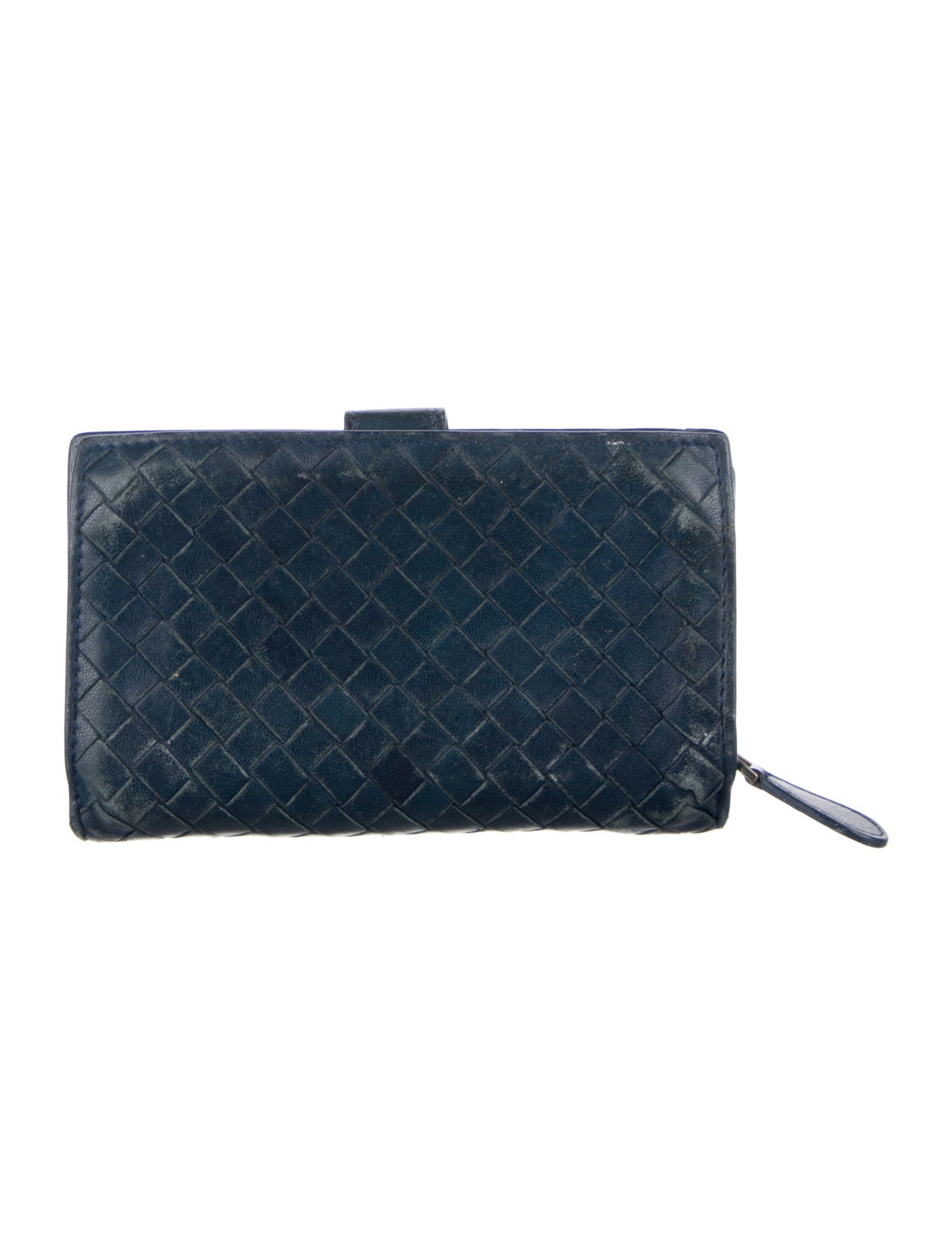 Bottega Veneta Intrecciato Weave Leather French Purse