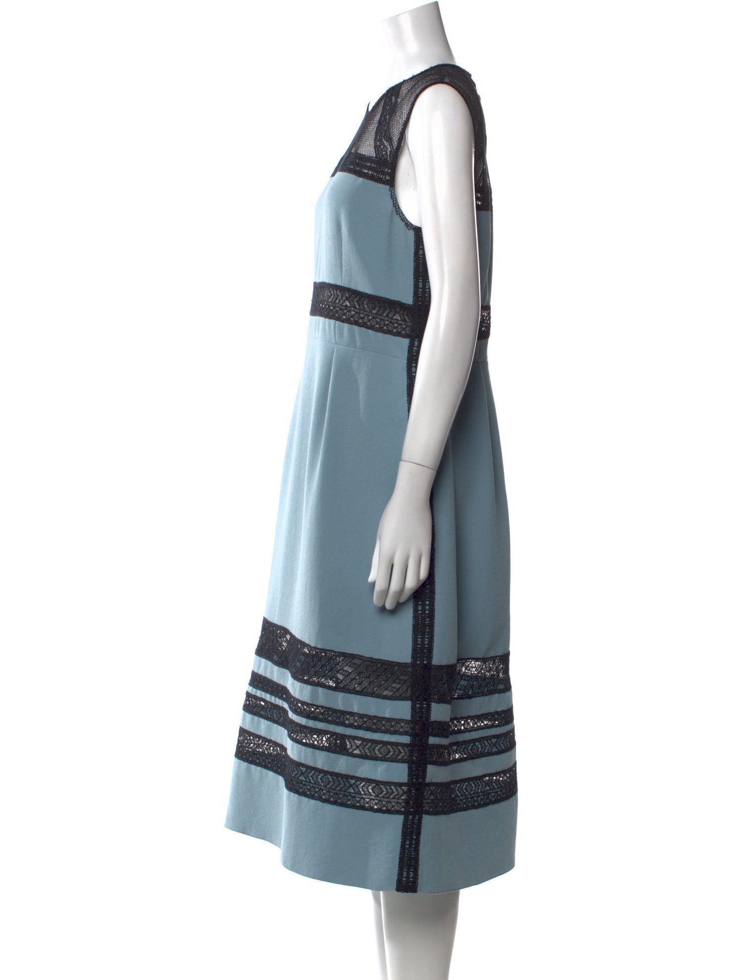 Bottega Veneta Striped Midi Length Dress