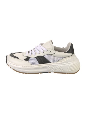 Bottega Veneta Leather Mesh Accents Sneakers