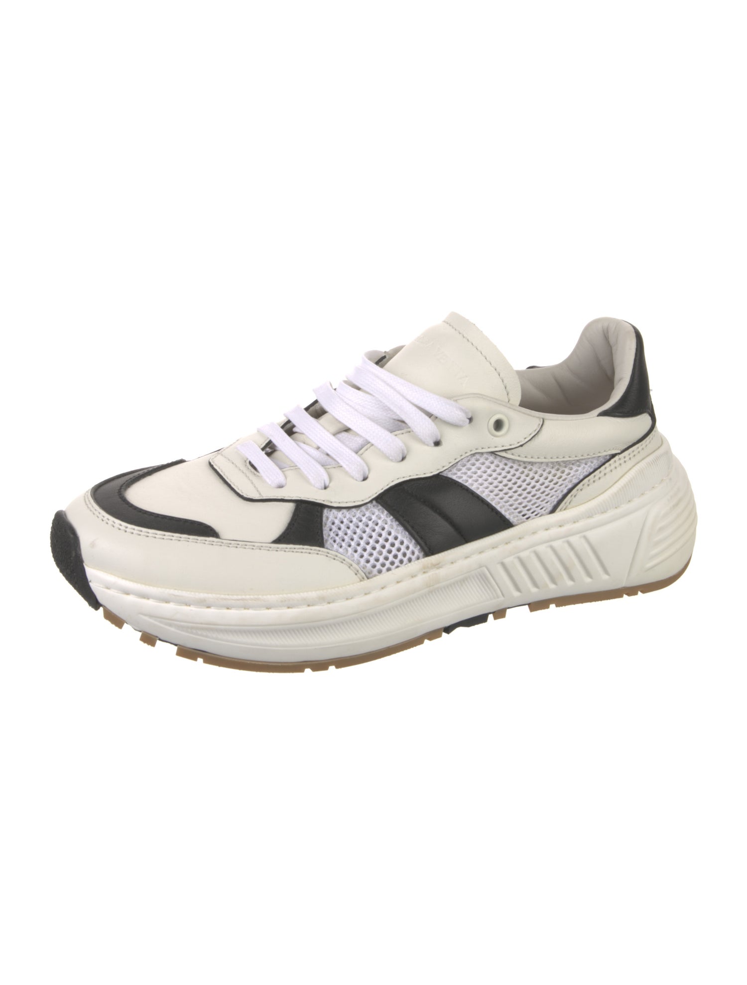 Bottega Veneta Leather Mesh Accents Sneakers