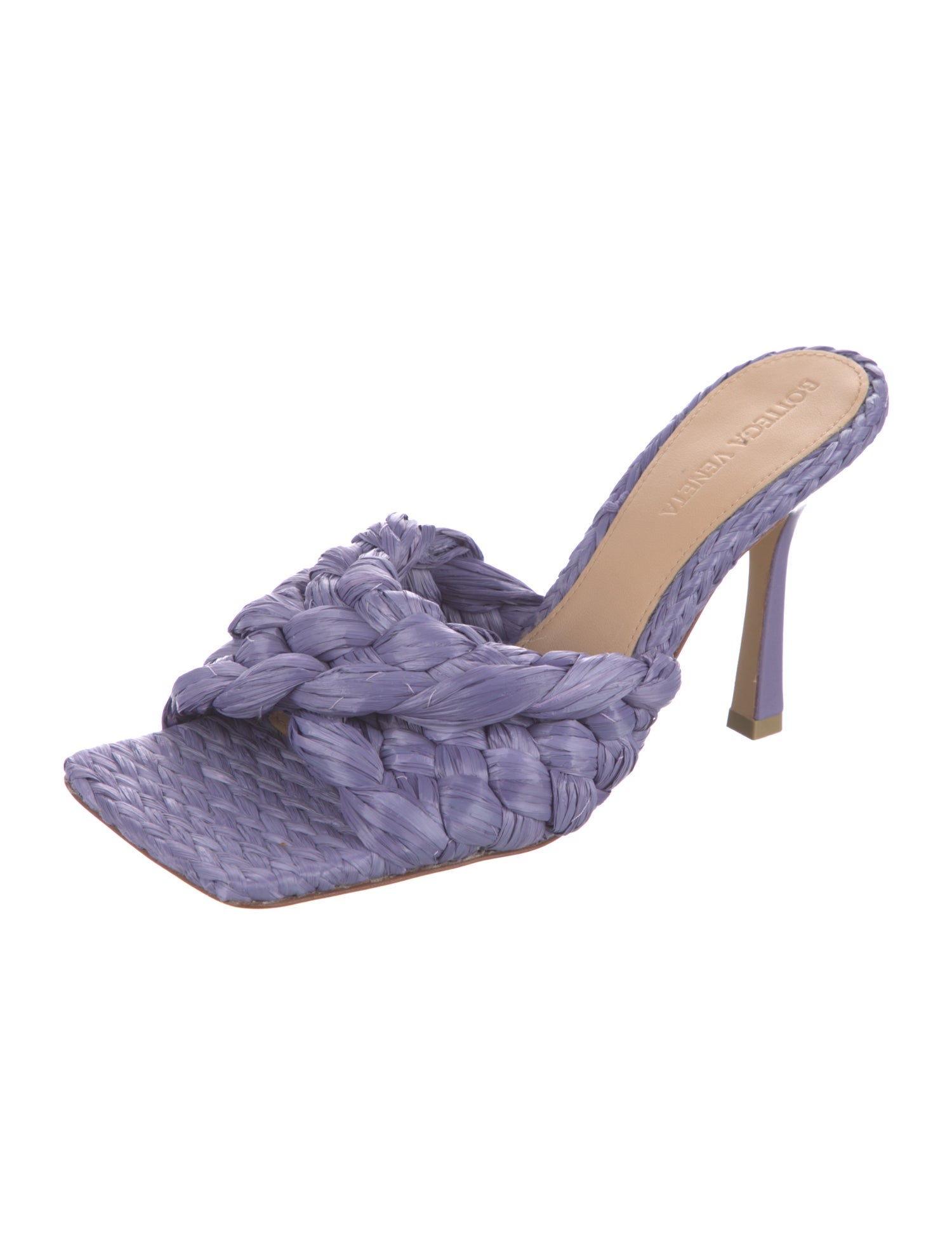 Bottega Veneta Raffia Slides