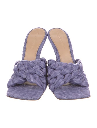 Bottega Veneta Raffia Slides