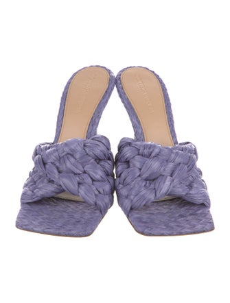 Bottega Veneta Raffia Slides