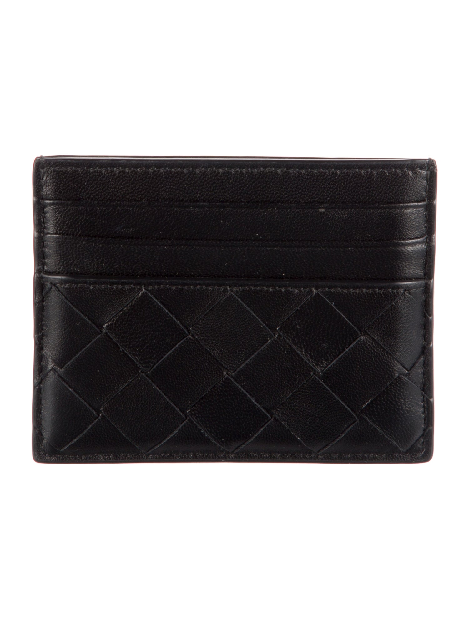 Bottega Veneta Intrecciato Weave Leather Card Holder