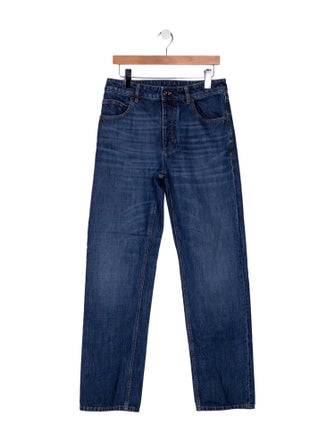 Bottega Veneta Mid-Rise Straight Leg Jeans