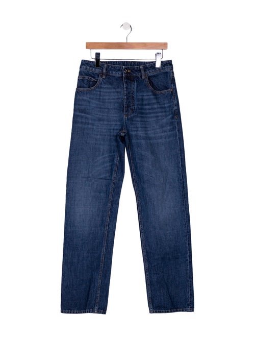 Bottega Veneta Mid-Rise Straight Leg Jeans