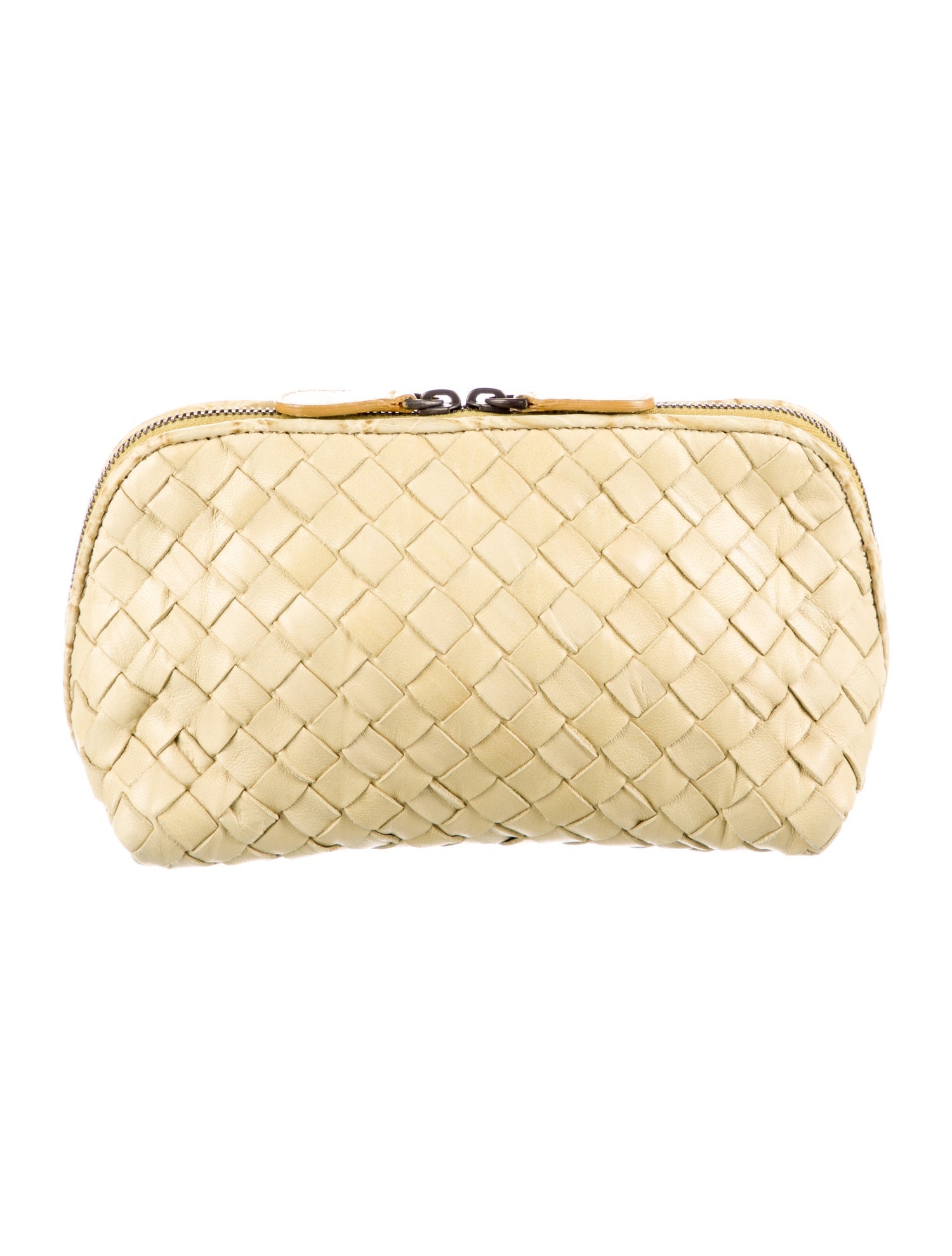 Bottega Veneta Leather Weaved Cosmetic Pouch