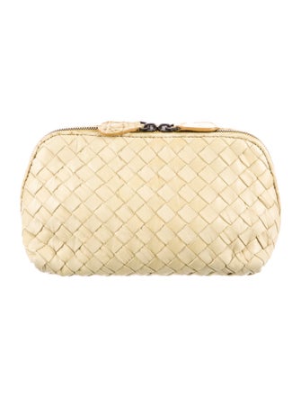 Bottega Veneta Leather Weaved Cosmetic Pouch