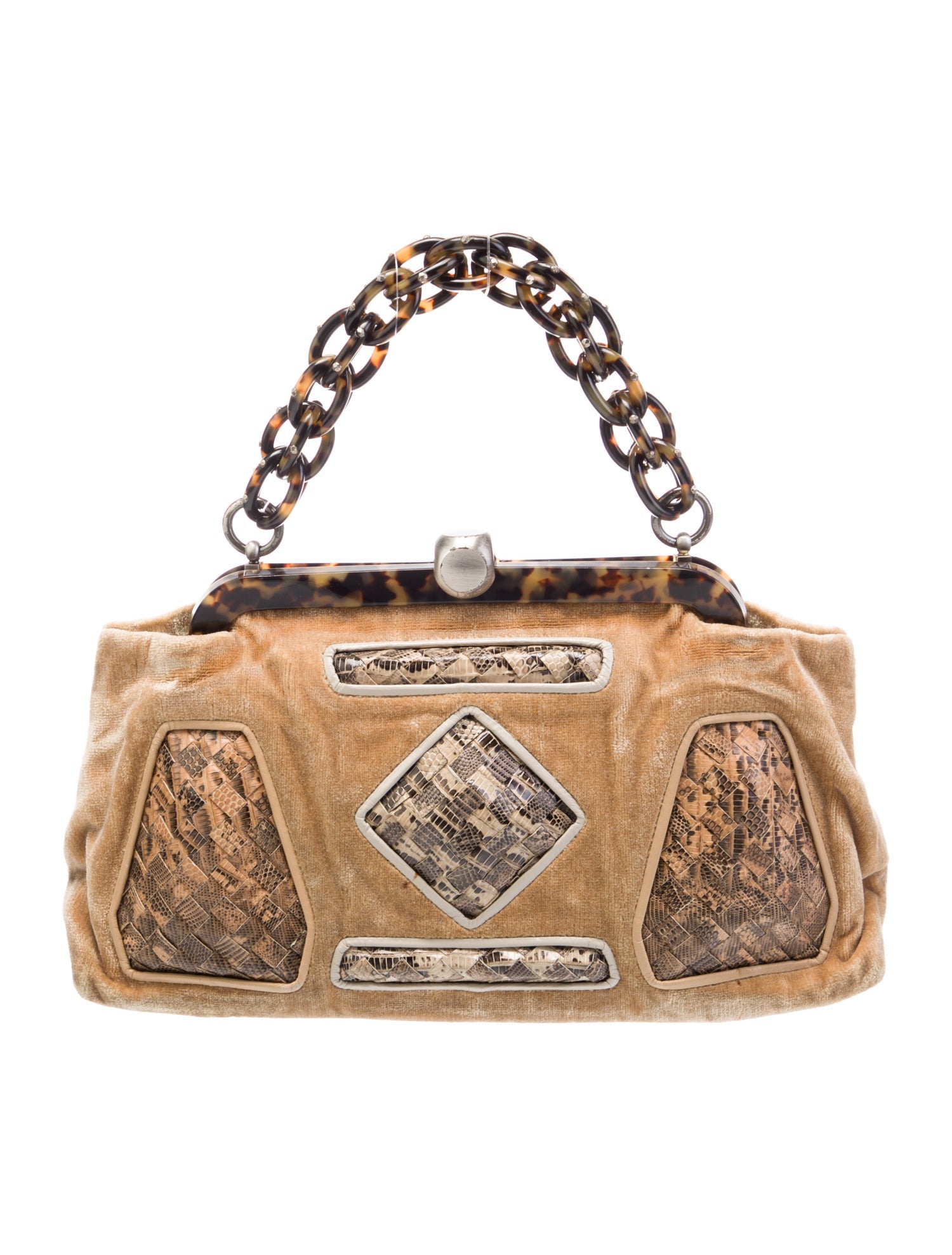 Bottega Veneta Velvet Top Handle Bag