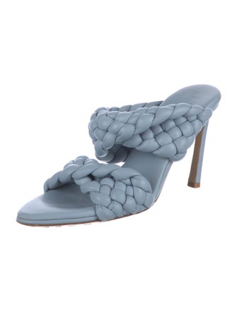 Bottega Veneta Intrecciato Weave Leather Slides