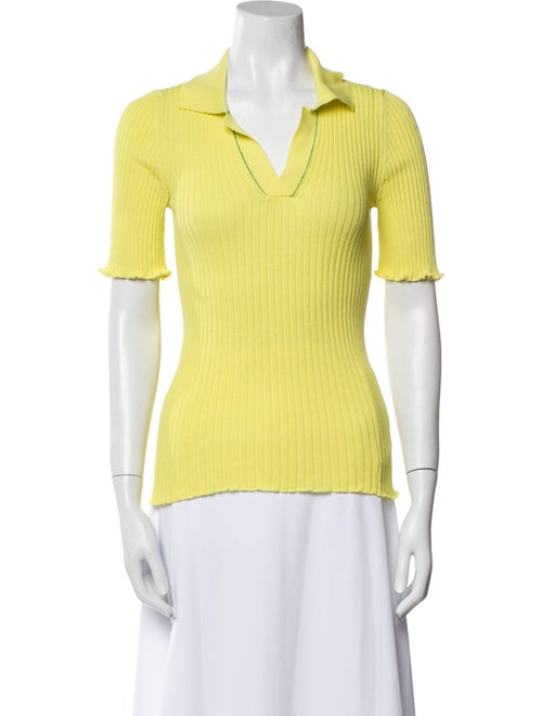 Bottega Veneta V-Neck Short Sleeve Polo