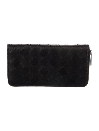 Bottega Veneta Intrecciato Leather Continental Intrecciato Weave Wallet