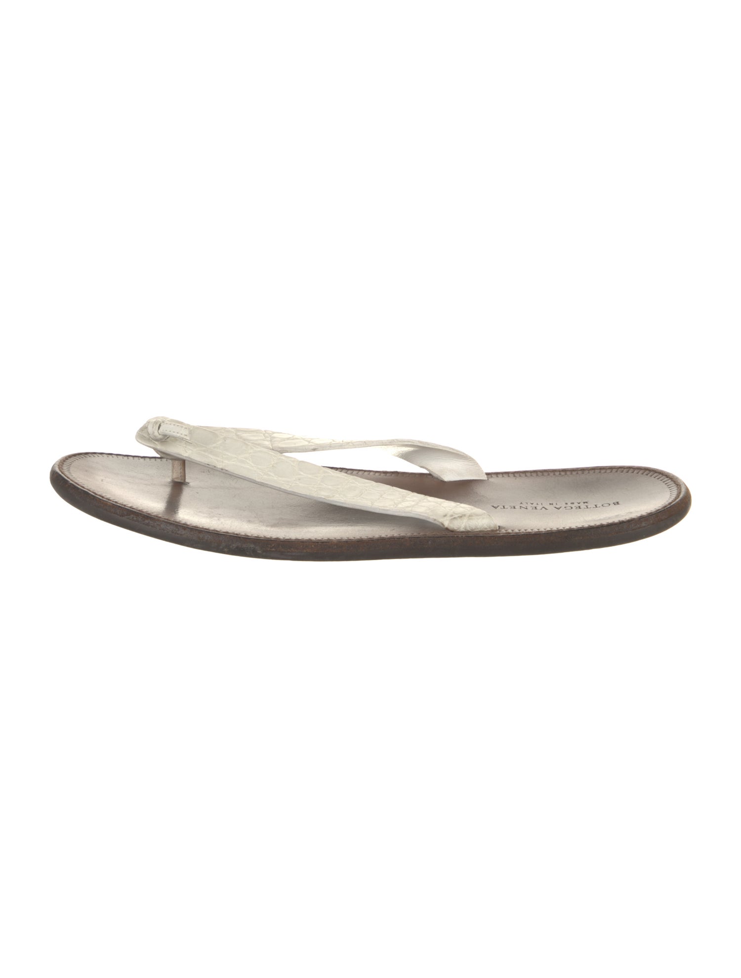 Bottega Veneta Leather Flip Flops