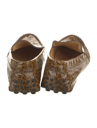 Bottega Veneta Patent Leather Animal Print Loafers