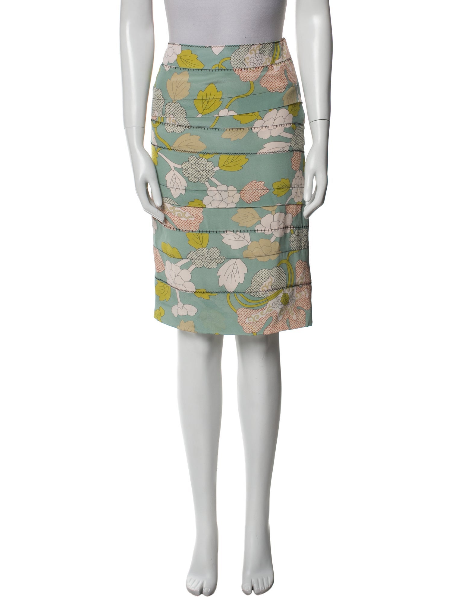 Bottega Veneta Silk Knee-Length Skirt