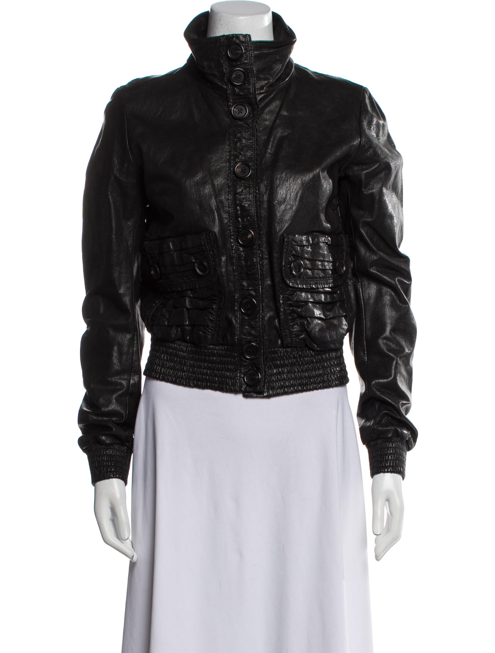 Bottega Veneta Leather Biker Jacket