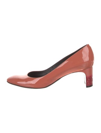 Bottega Veneta Intrecciato Weave Patent Leather Pumps