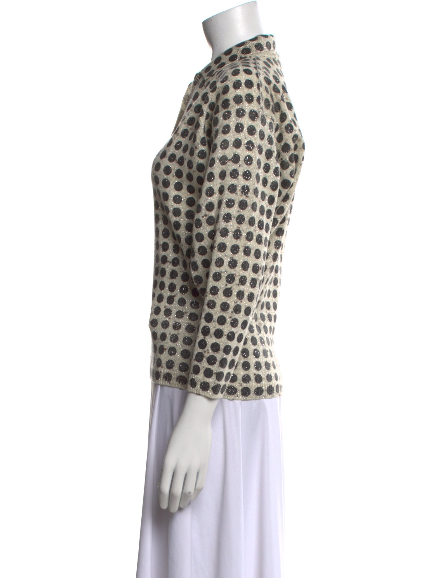 Bottega Veneta Wool Polka Dot Print Sweater