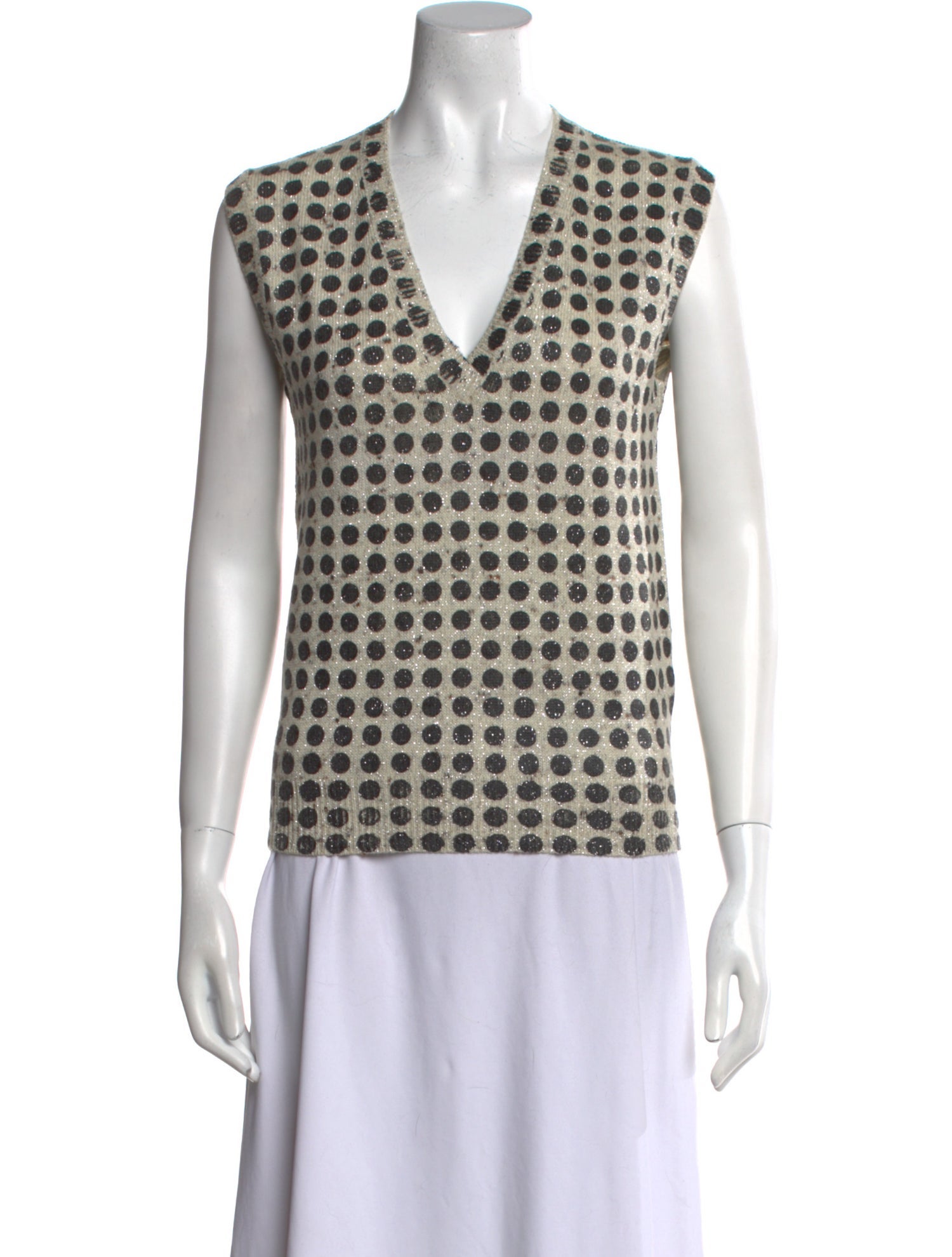 Bottega Veneta Wool Polka Dot Print Sweater