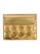Bottega Veneta Intrecciato Weave Patent Leather Card Holder