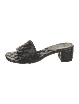 Bottega Veneta Intrecciato Weave Leather Slides
