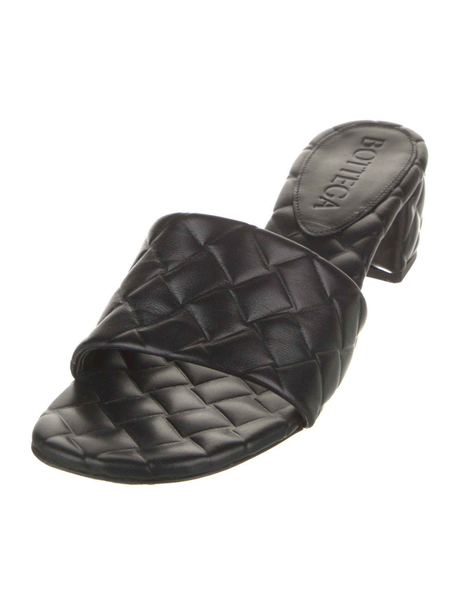 Bottega Veneta Intrecciato Weave Leather Slides