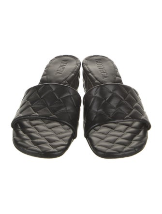 Bottega Veneta Intrecciato Weave Leather Slides