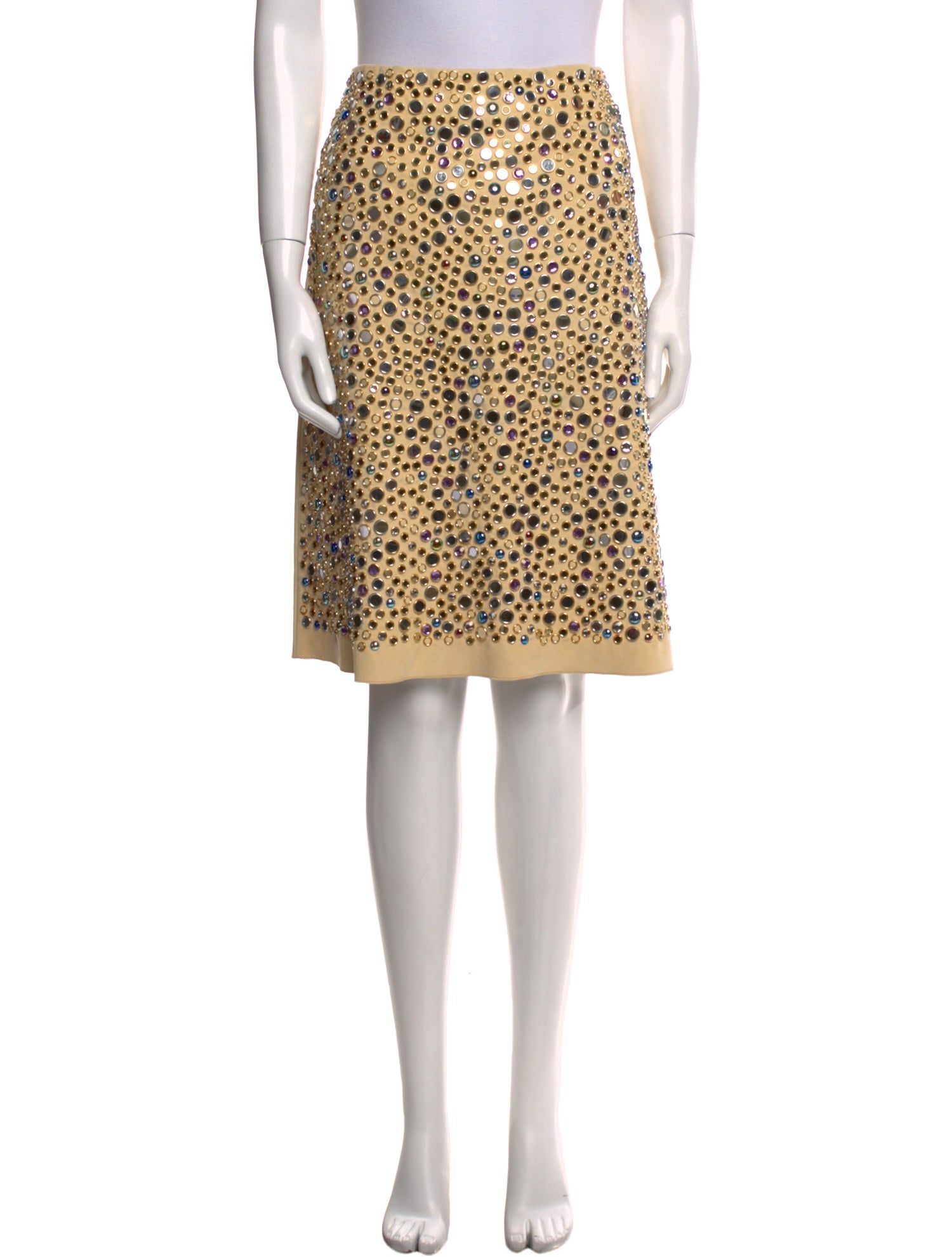Bottega Veneta Polka Dot Print Knee-Length Skirt