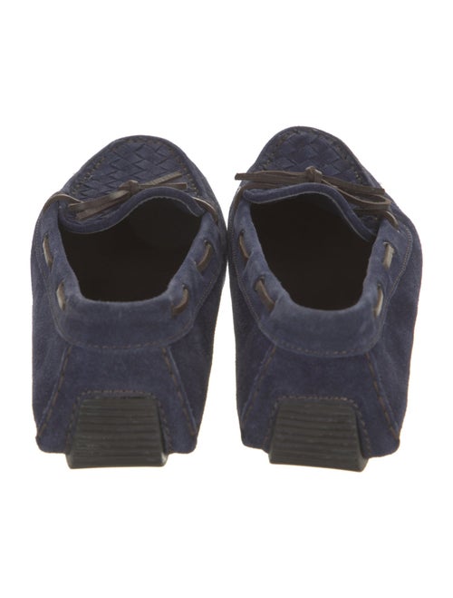 Bottega Veneta Intrecciato Weave Suede Moccasins