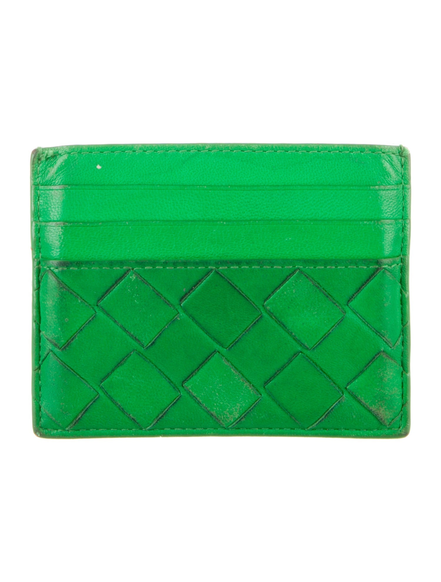 Bottega Veneta Intrecciato Weave Leather Card Holder