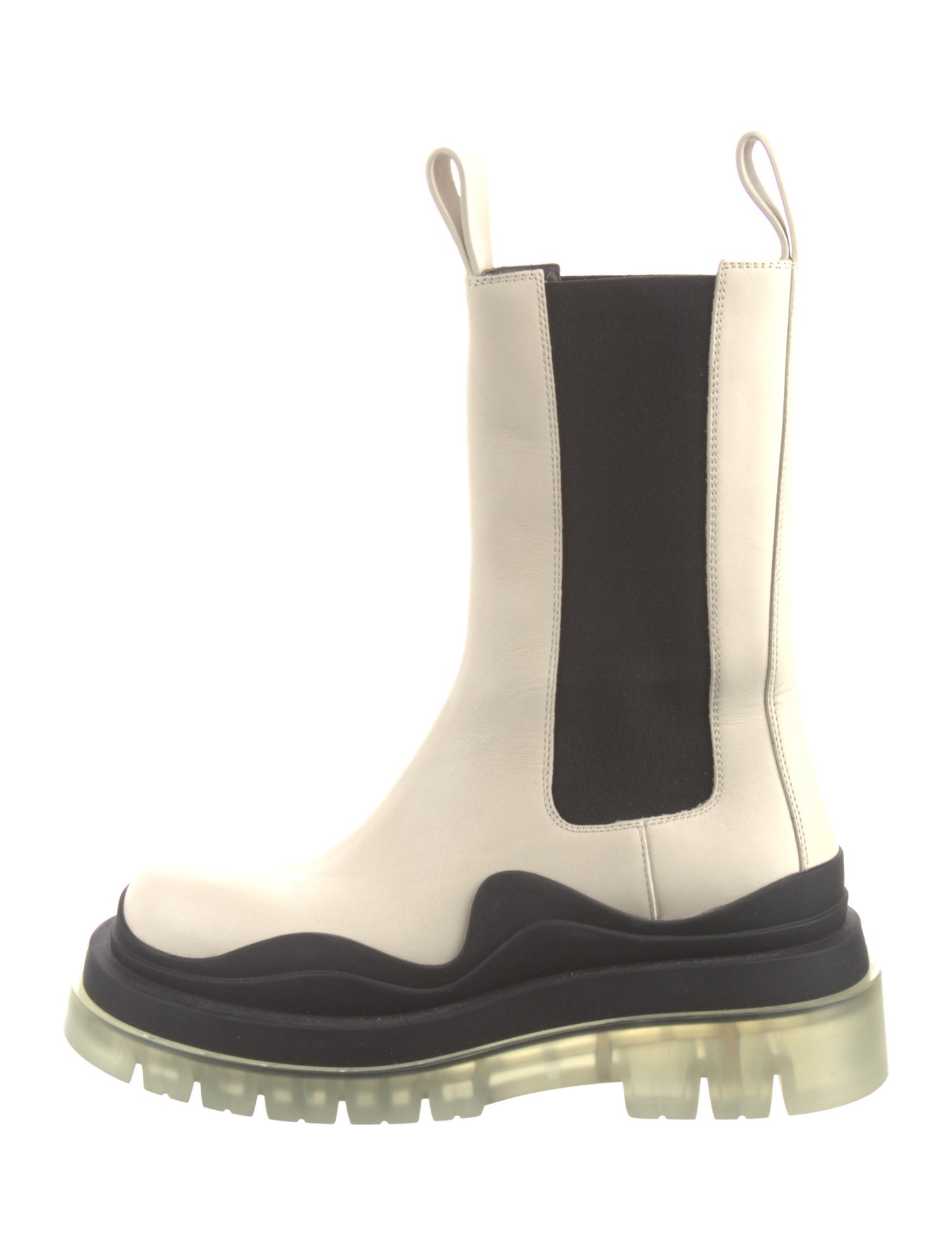 Bottega Veneta Leather Colorblock Pattern Chelsea Boots